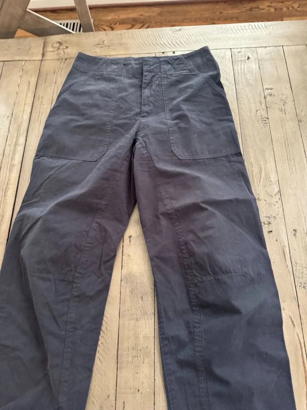 Rag & Bone Leyton Trousers Pants 100% Cotton Navy Blue Size 00